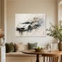 Sportwagen in Bewegung als Kunstwerk oder Modernes Wandbild