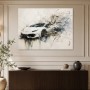 Sportwagen in Bewegung als Kunstwerk oder Modernes Wandbild