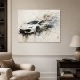 Sportwagen in Bewegung als Kunstwerk oder Modernes Wandbild