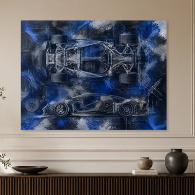 Abstraktes Sportwagenmotiv als Acrylbild oder Fine Art Print