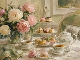 Elegantes Blumenstillleben als Kunstdruck oder Wandbild