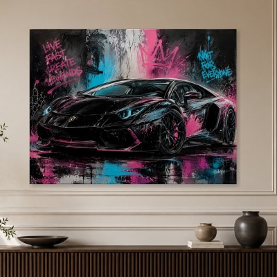 Exotischer Sportwagen als Modernes Wandbild oder Gallery Print