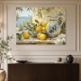 Mediterranes Stillleben mit Zitronen, Wandbild oder Kunstdruck
