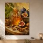 Stillleben mit Feigen und Honig, Kunstdruck oder Leinwandbild