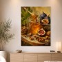 Stillleben mit Feigen und Honig, Kunstdruck oder Leinwandbild