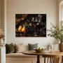 Stillleben mit Wein, Birnen und Trauben als Kunstwerk oder Kunstdruck