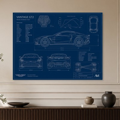 Aston Martin Vantage GT2 als Wandbild oder Kunstdruck