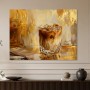 Goldener Drink auf Glas, Acrylbild oder Kunstdruck