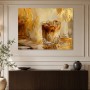 Goldener Drink auf Glas, Acrylbild oder Kunstdruck