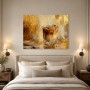 Goldener Drink auf Glas, Acrylbild oder Kunstdruck