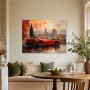 Roter Sportwagen vor Florenz, Fine Art Print oder Acrylbild