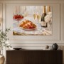 Elegantes Stillleben mit Champagner, Leinwand oder Kunstdruck