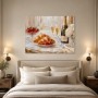 Elegantes Stillleben mit Champagner, Leinwand oder Kunstdruck
