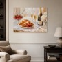Elegantes Stillleben mit Champagner, Leinwand oder Kunstdruck