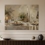 Elegante Tafel mit Kerzenlicht, Leinwand und Poster