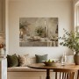 Elegante Tafel mit Kerzenlicht, Leinwand und Poster