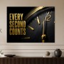 Golden Timepiece Poster oder Wandbild mit schwarzem Luxusakzent