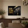 Golden Timepiece Poster oder Wandbild mit schwarzem Luxusakzent