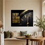 Golden Timepiece Poster oder Wandbild mit schwarzem Luxusakzent