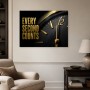 Golden Timepiece Poster oder Wandbild mit schwarzem Luxusakzent