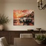 Sportwagen am Sonnenuntergang, Modernes Wandbild oder Leinwandbild