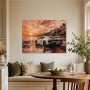 Sportwagen am Sonnenuntergang, Modernes Wandbild oder Leinwandbild