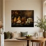 Stillleben mit Birnen und Käse, Kunstdruck oder Gallery Print
