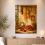 Mediterrane Cucina mit Leinwandbild und Kunstdruck