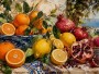Mediterranes Obststillleben als Fine Art Print und Leinwandbild