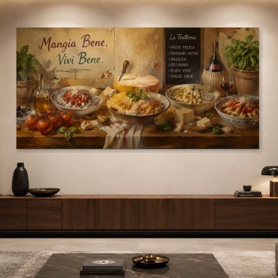 Italienisches Stillleben mit Pasta, Leinwand oder Poster