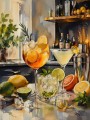 Zitronenfrische Cocktailkunst als Leinwand oder Poster