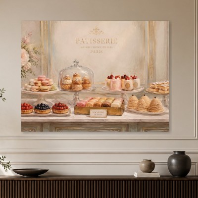 Französische Patisserie als Kunstdruck oder Wandbild für stilvolle Räume