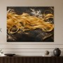 Goldene Bänder auf dunklem Grund als Acrylbild oder Fine Art Print