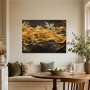 Goldene Bänder auf dunklem Grund als Acrylbild oder Fine Art Print