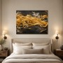 Goldene Bänder auf dunklem Grund als Acrylbild oder Fine Art Print