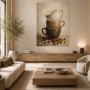 Stillleben mit Kaffeetassen als Kunstdruck und Poster