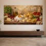Italienisches Stillleben mit Pasta und Tomaten, Leinwand oder Kunstdruck