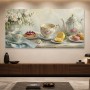 Florales Stillleben als Kunstdruck oder Wandbild mit Teekanne