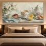 Florales Stillleben als Kunstdruck oder Wandbild mit Teekanne