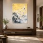 Japanische Kraniche im Morgenlicht, Wandbild oder Kunstdruck