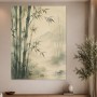 Bambus im Nebel als Wandbild oder Leinwand