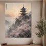 Japanische Pagode im Morgenlicht, Wandbild oder Fine Art Print