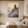 Japanische Pagode im Morgenlicht, Wandbild oder Fine Art Print