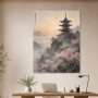 Japanische Pagode im Morgenlicht, Wandbild oder Fine Art Print