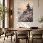 Japanische Pagode im Morgenlicht, Wandbild oder Fine Art Print