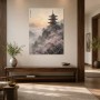 Japanische Pagode im Morgenlicht, Wandbild oder Fine Art Print