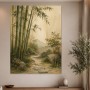 Bambuspfad im Morgenlicht, Leinwand oder Poster für ruhige Räume