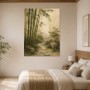 Bambuspfad im Morgenlicht, Leinwand oder Poster für ruhige Räume