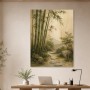 Bambuspfad im Morgenlicht, Leinwand oder Poster für ruhige Räume