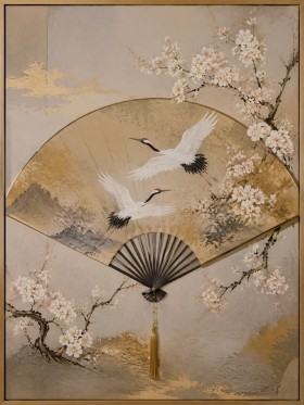 Japanische Eleganz mit Acrylbild und Kunstdruck